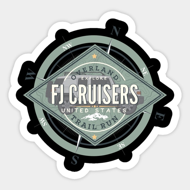 2016 Fj Cruiser Shirt Sticker by bohemiangoods